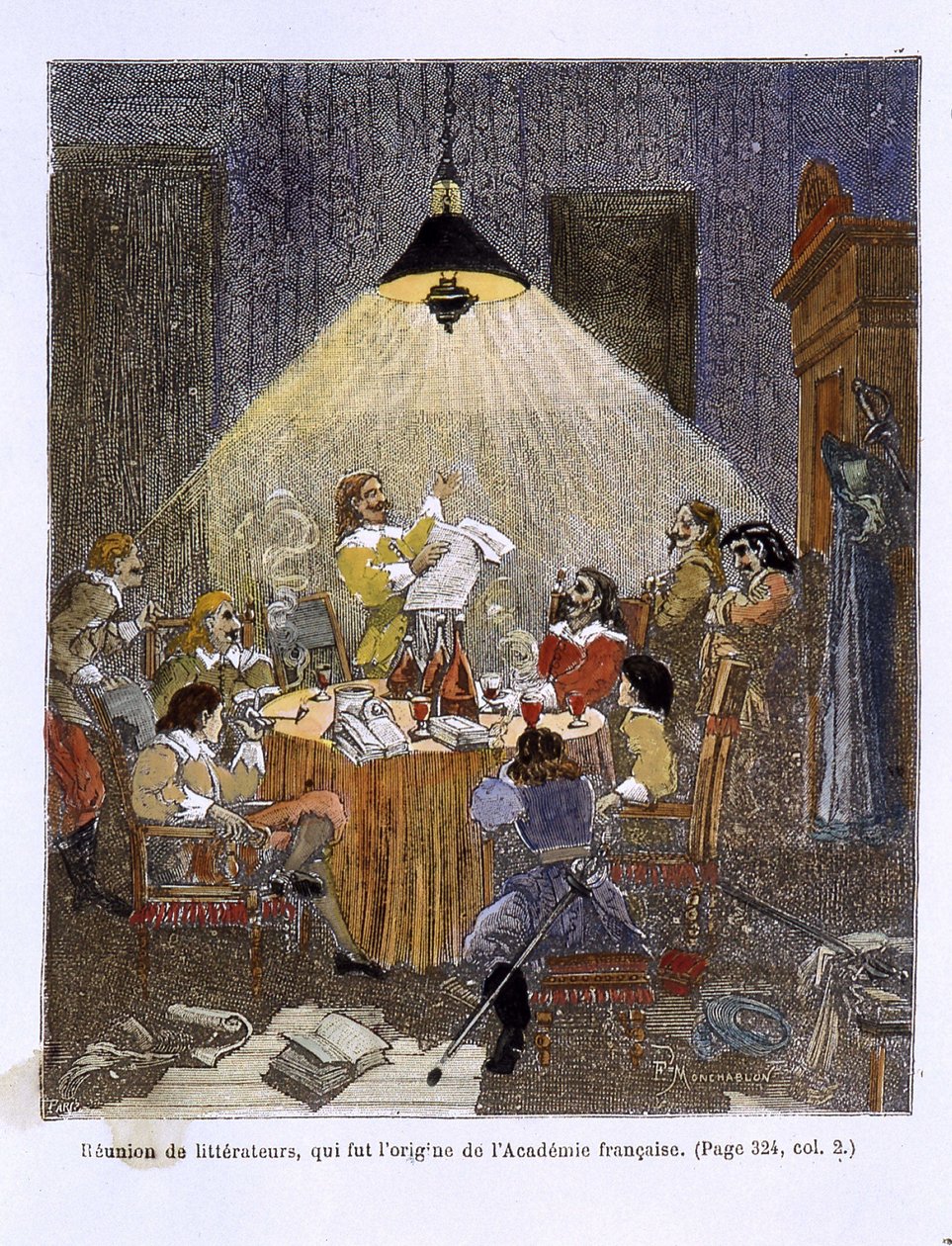 Une réunion de littérateurs, origine de l