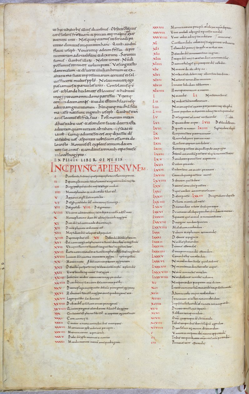 Page de la Bible du XIe siècle avec l