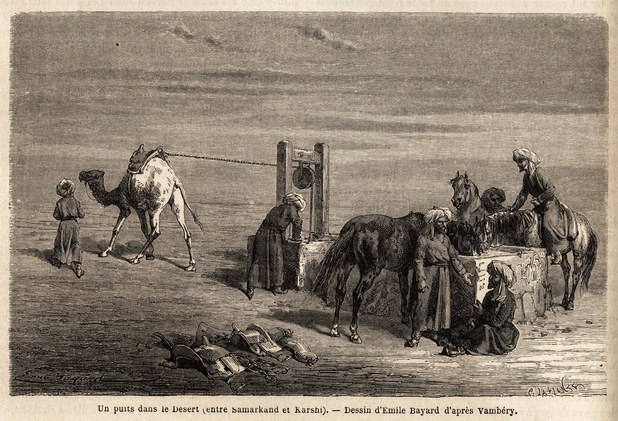 Un puits dans le désert, entre Samarkand et Karshi (villes de l