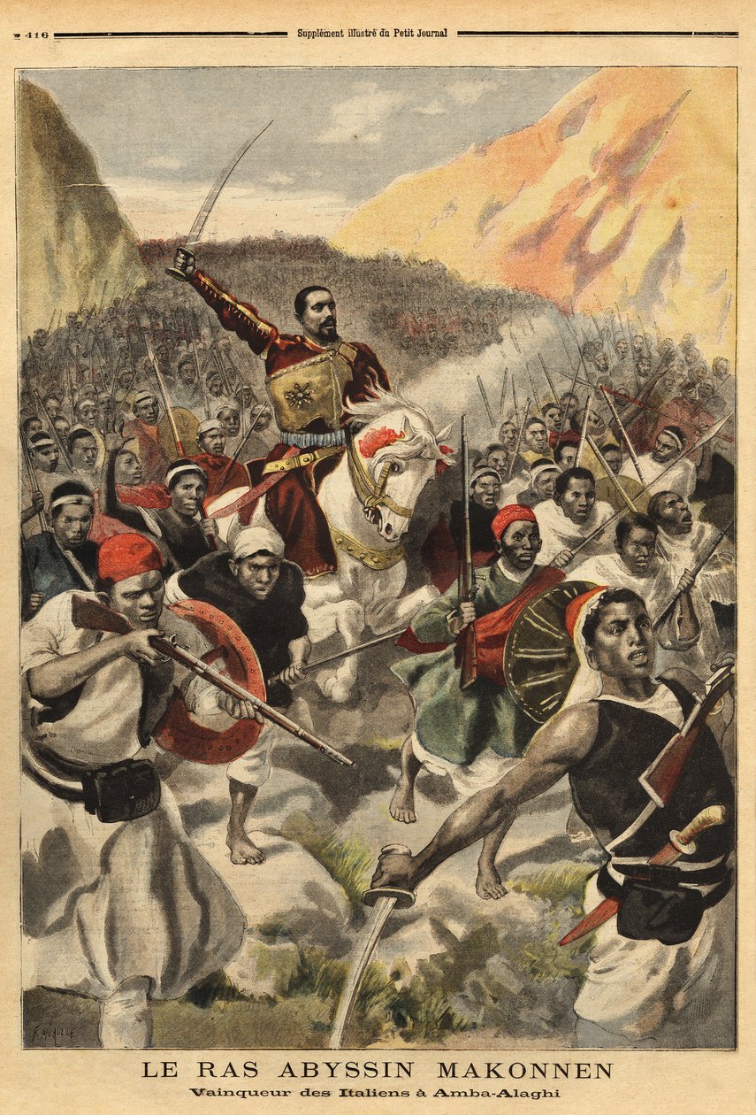 Ras abyssin Ras Makonnen (Mekonnen Welde Mikael) (Abba Qagnew) (1852-1906), chef de guerre et bras droit de l
