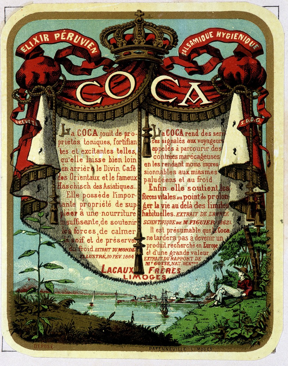 Publicité de Coca (produit extrait de la cocaïne): "L