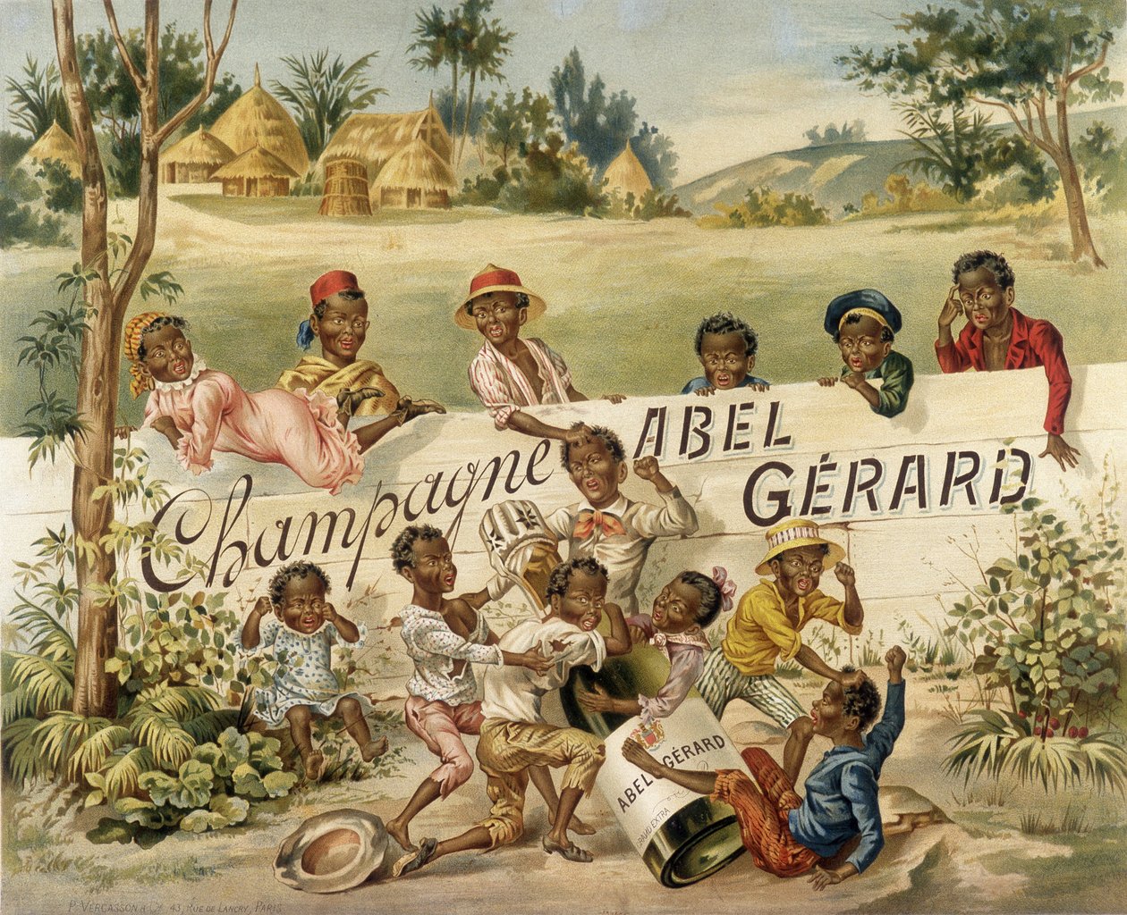 Affiche publicitaire pour le Champagne Abel Gérard, fin XIXe siècle - Unknown artist