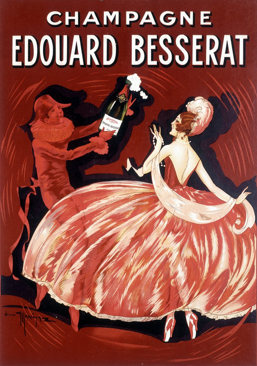 Affiche publicitaire pour le champagne Edouard Besserat, fin du 19e siècle - Unknown Artist
