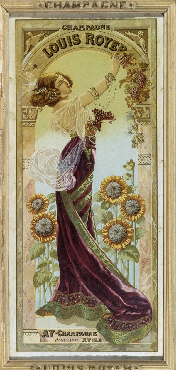 Affiche publicitaire pour le champagne Louis Royer, fin du 19e siècle - Unknown artist