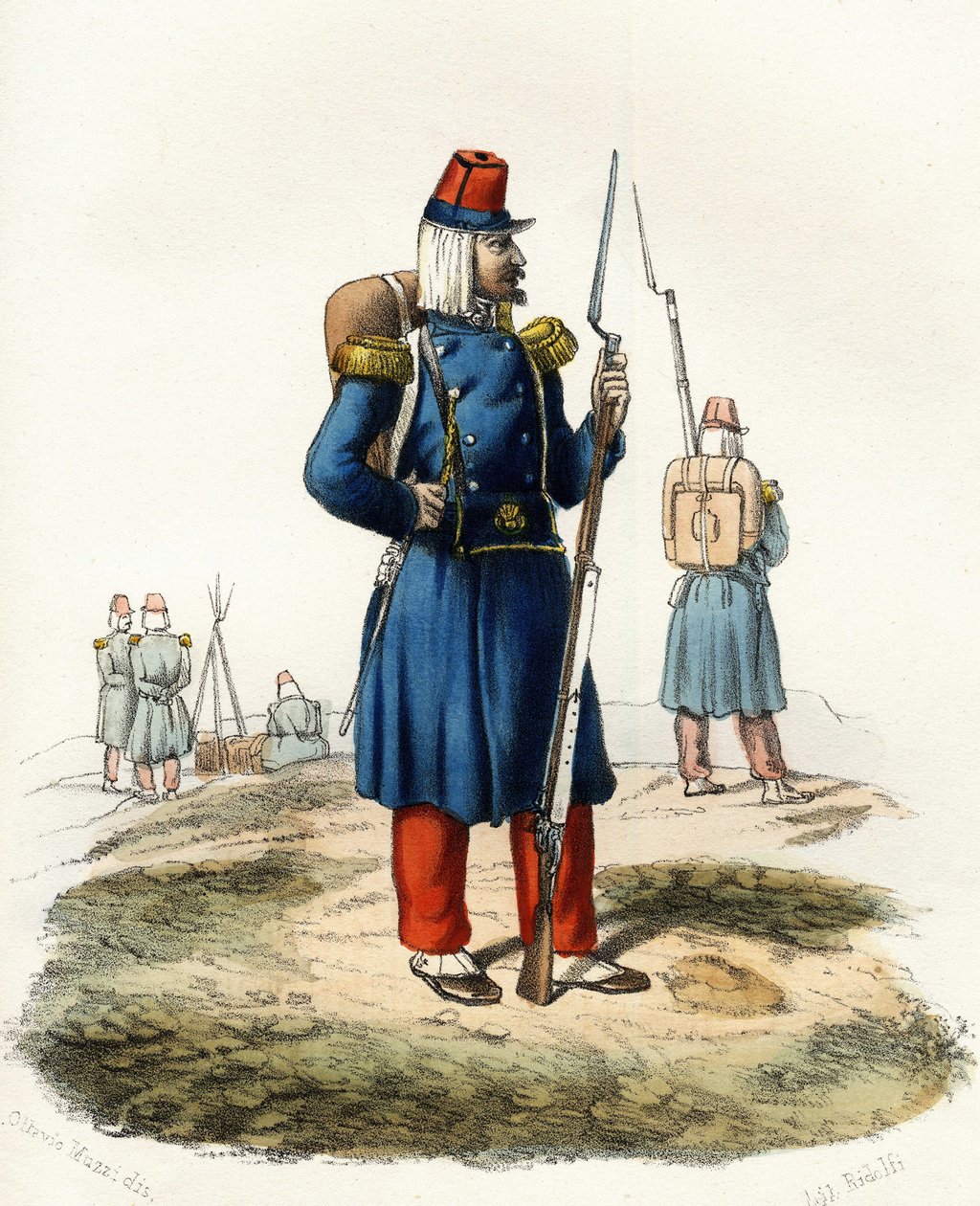 Algérie, infanterie légère de l