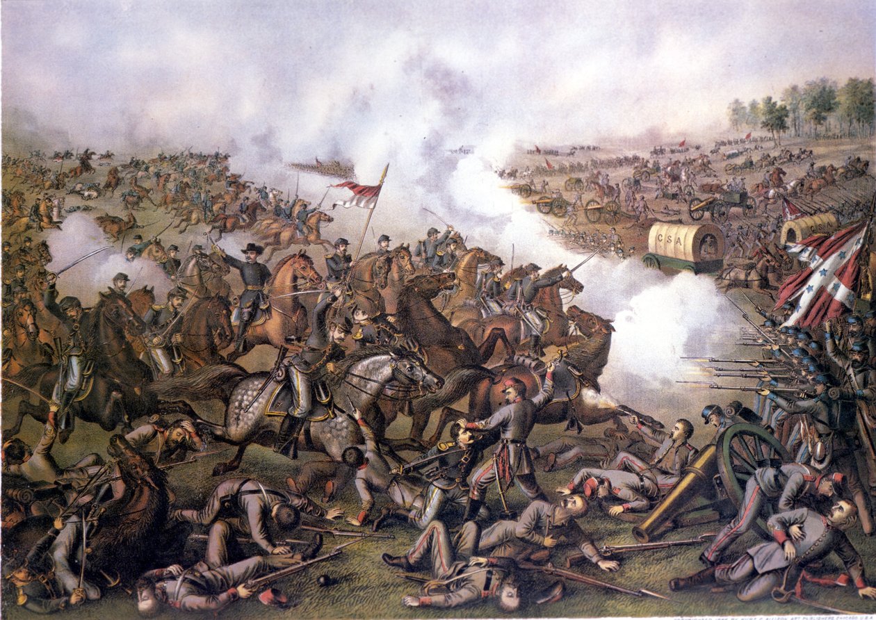 Guerre de Sécession (1861-1865) : bataille de Five Forks (Virginie) le 1er avril. - Unknown artist