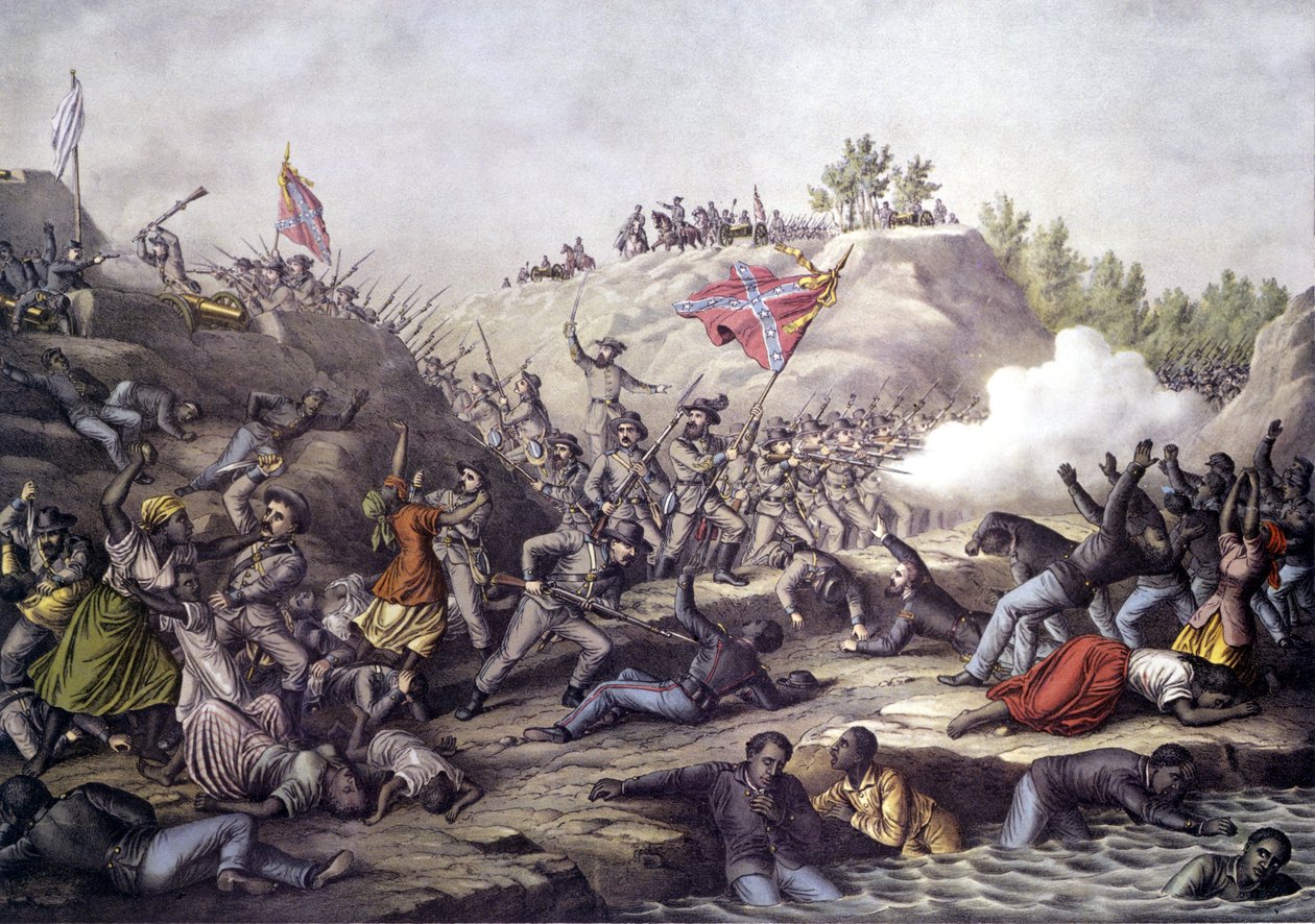 Guerre civile américaine (1861 - 1865) : Bataille de Fort Pillow, Tennessee, 12 avril - Unknown artist
