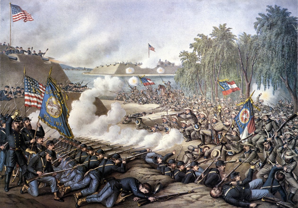 Guerre civile américaine (1861 - 1865) : Première bataille de Corinth (Mississippi) 29 avril-10 juin - Unknown artist