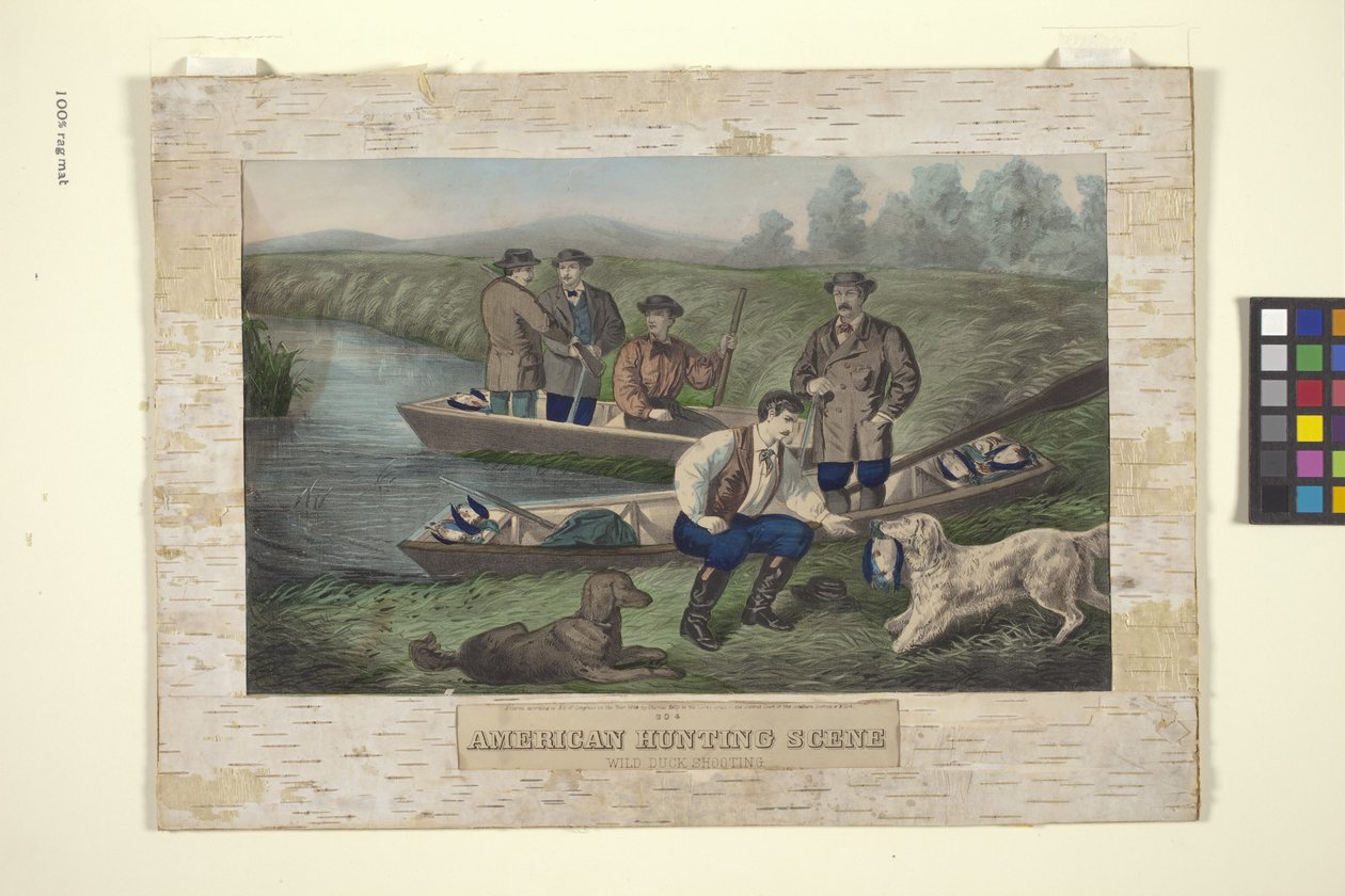 Scène de chasse américaine - Unknown artist