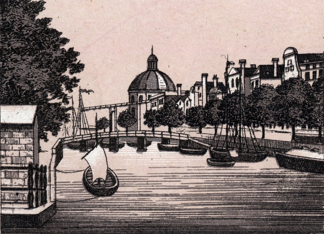 Amsterdam, Hollande : vue du canal Singel - Unknown artist