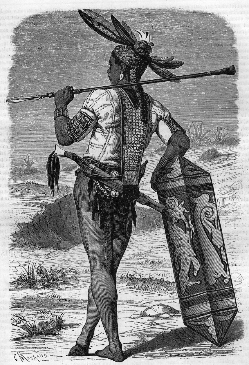Un indigène Dayak résident de Sarawak, Malaisie au XIXe siècle dans le « Journal de la Jeunesse » de 1888 - Unknown artist