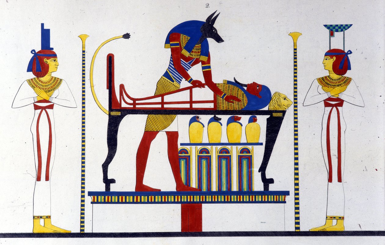 Anubis et une momie - dans "Monuments de l