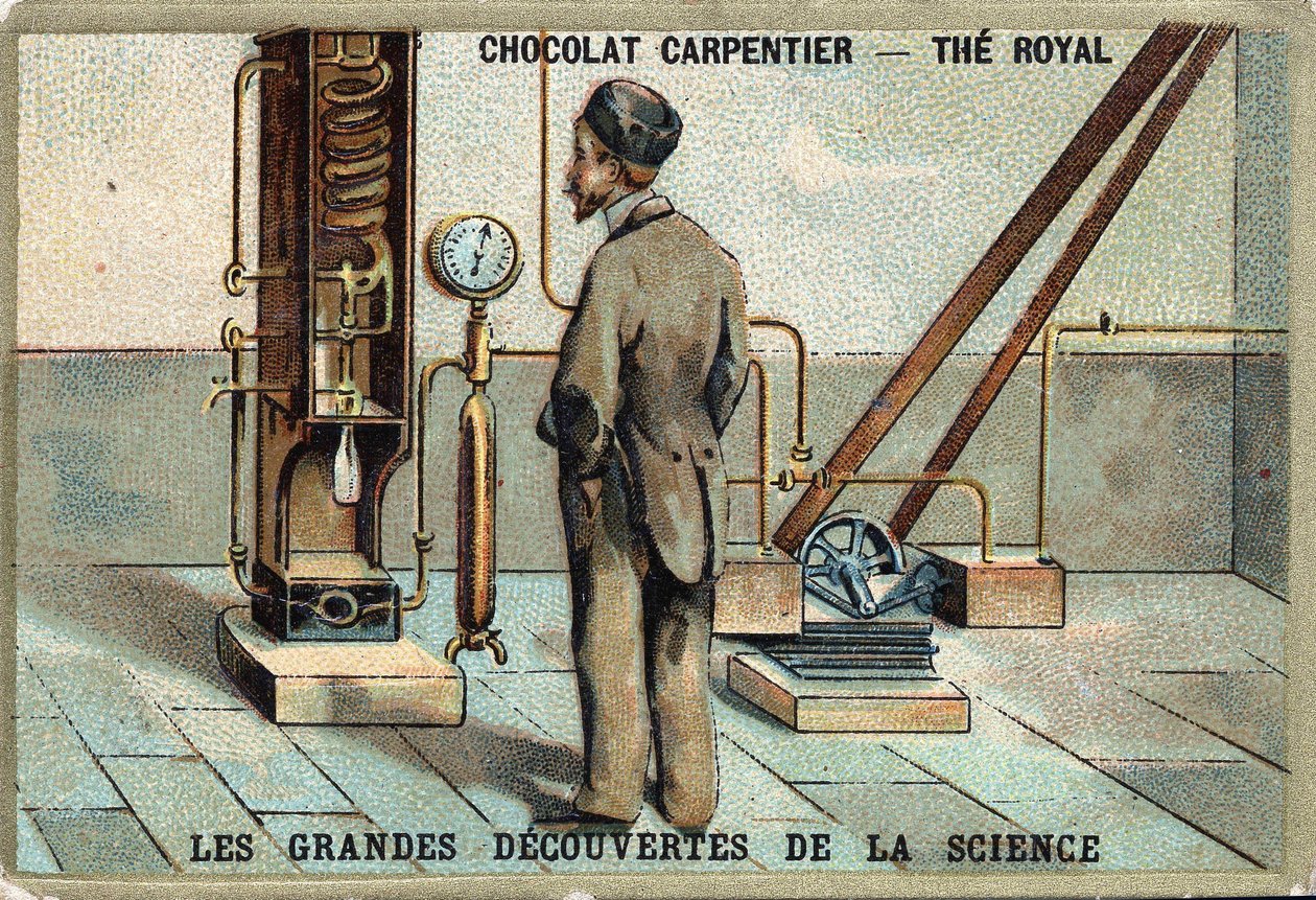 Appareil du Dr. Karl von Linde (physicien allemand (1842-1934) pour la liquéfaction de l
