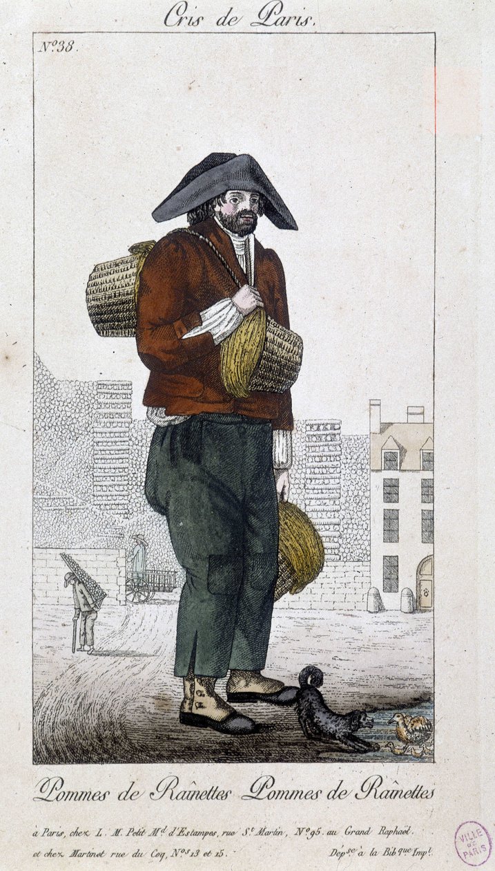 Marchand de pommes - dans «Cris de Paris», début 19e siècle - Unknown artist