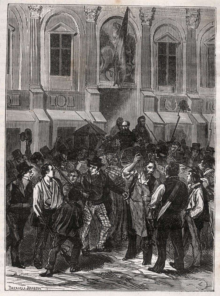 Armand Barbès, révolutionnaire français (1809-1870) avant son arrestation le 12 mai 1839 - Gravure de 1882 dans «Histoire de dix ans: 1830-1840» par Louis Blanc (1811-1882) - Unknown artist