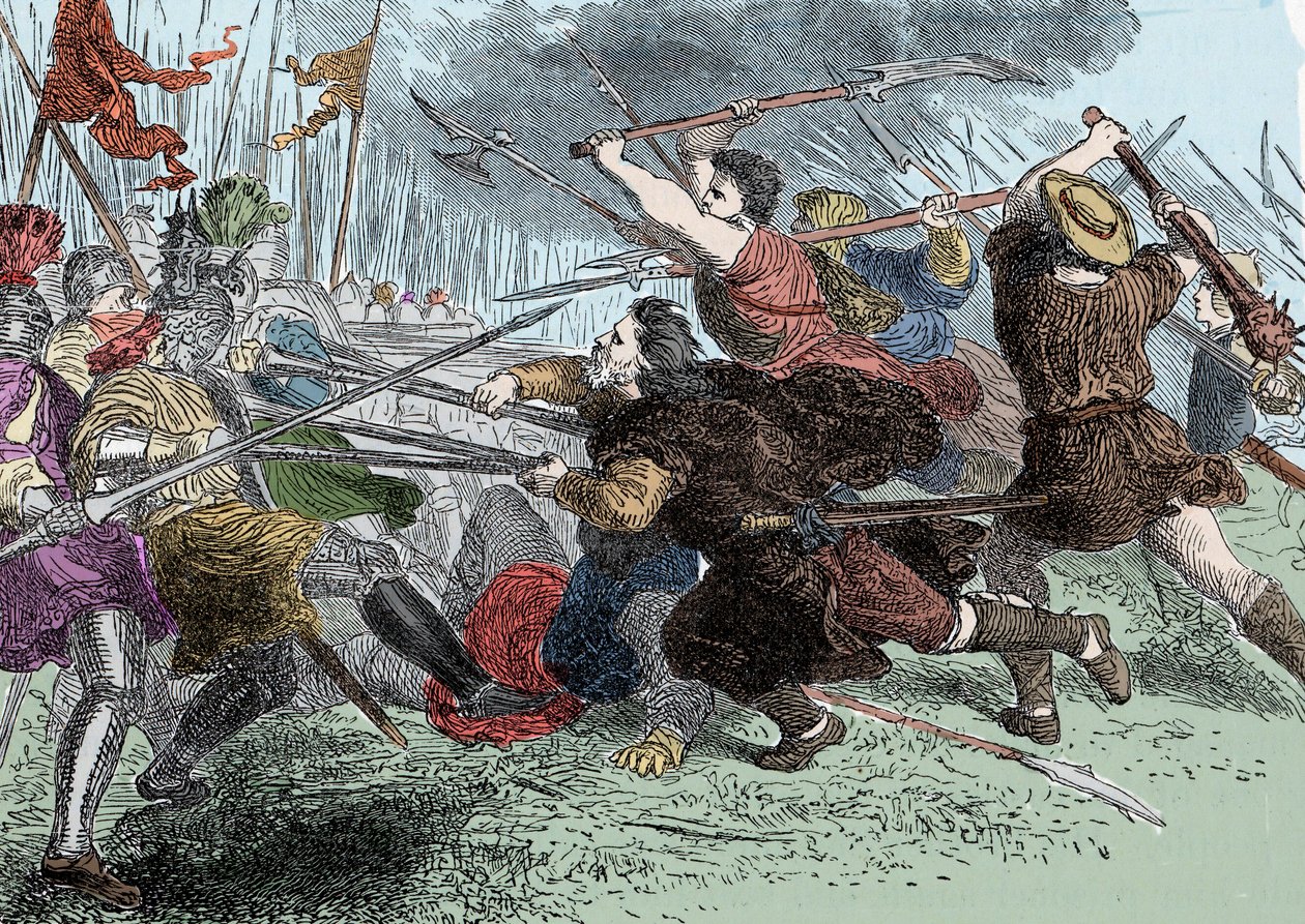 Arnold von Winkelried - Arnold von Winkelried (ou Arnold Winkelried) héros légendaire de la Suisse à la bataille de Sempach - Unknown artist