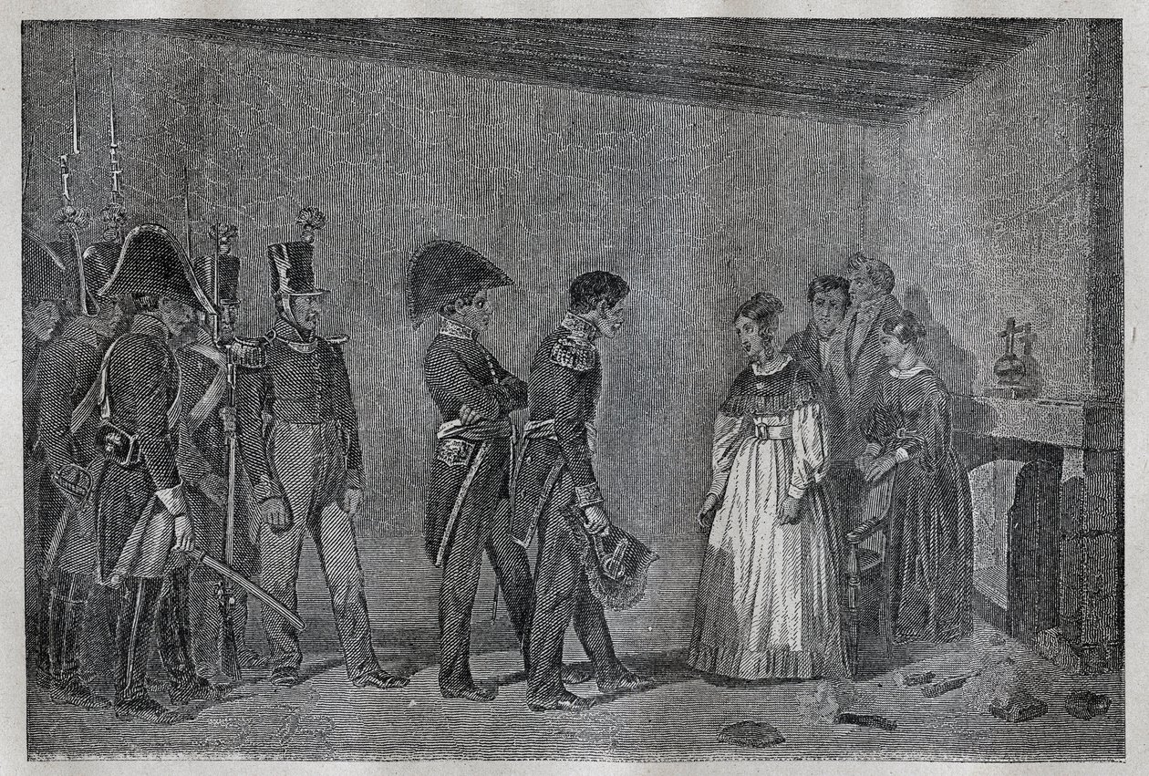Arrestation de la duchesse de Berry (1798-1870 Marie-Caroline de Bourbon-Sicile) à Nantes le 7 novembre - Unknown artist