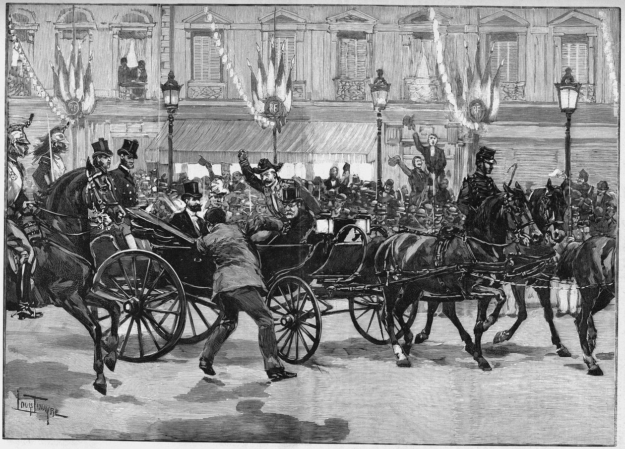 Assassinat du président de la République Sadi Carnot (1837-1894) par l