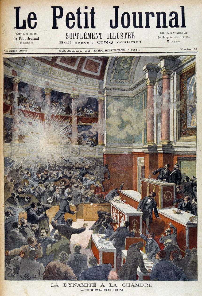 Attentat à la Chambre des députés. Explosion causée par une bombe posée par l