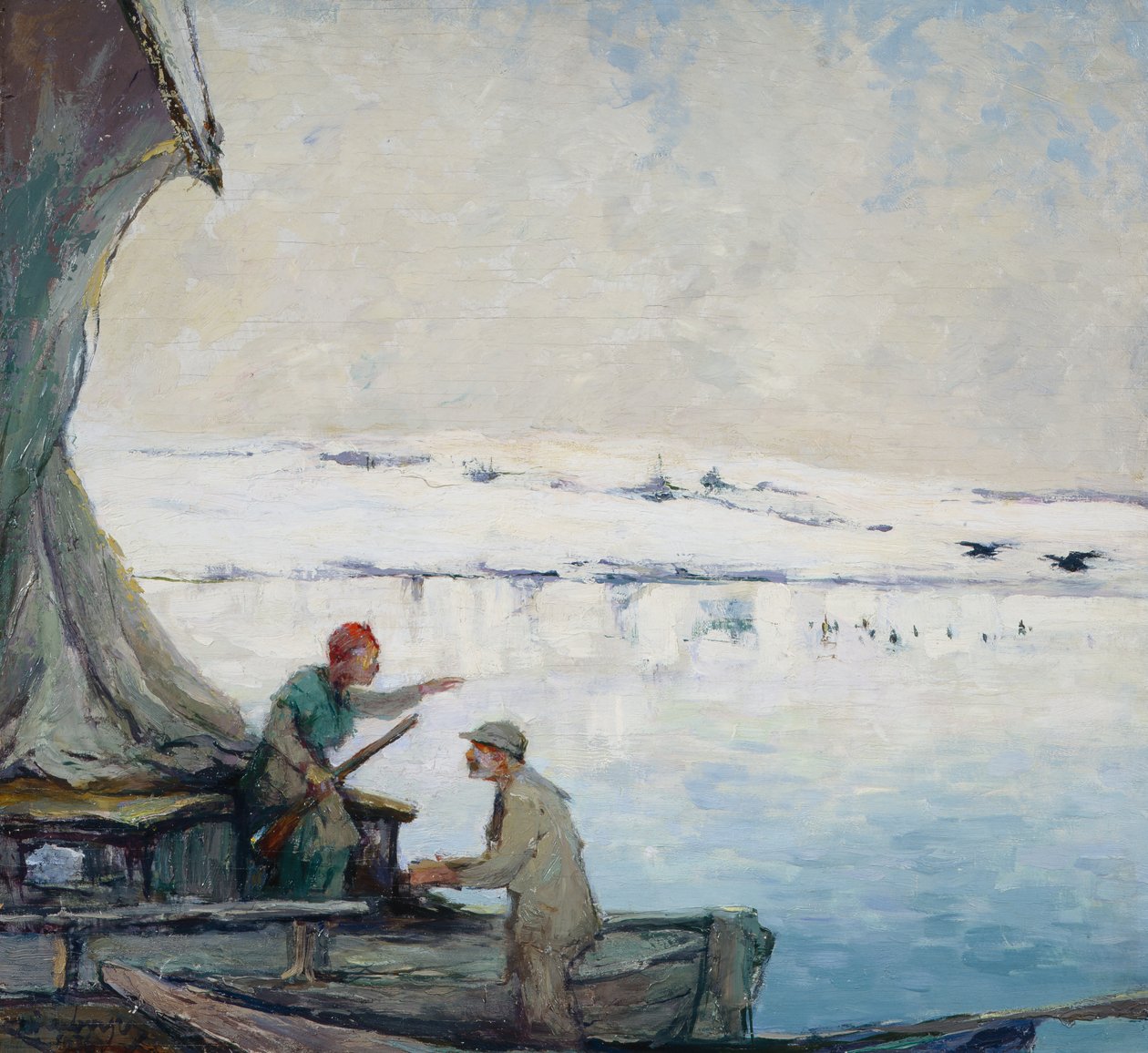 Les pingouins au fjord - Unknown Artist