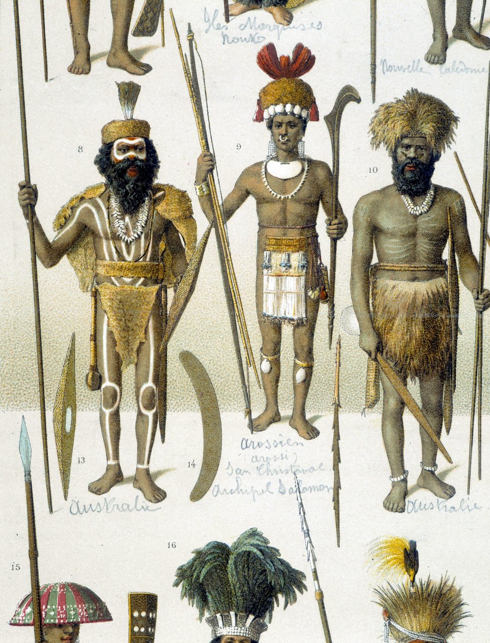Peuples autochtones australiens en tenue d