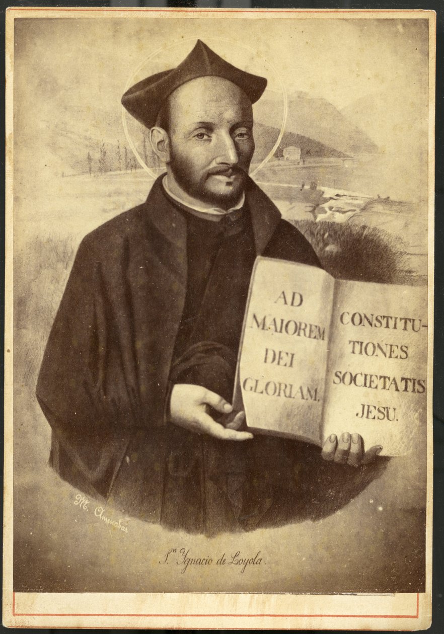 Azpeitia : Portrait peint de Saint Ignace de Loyola, fondateur de la Compagnie de Jésus et des Jésuites - Unknown artist