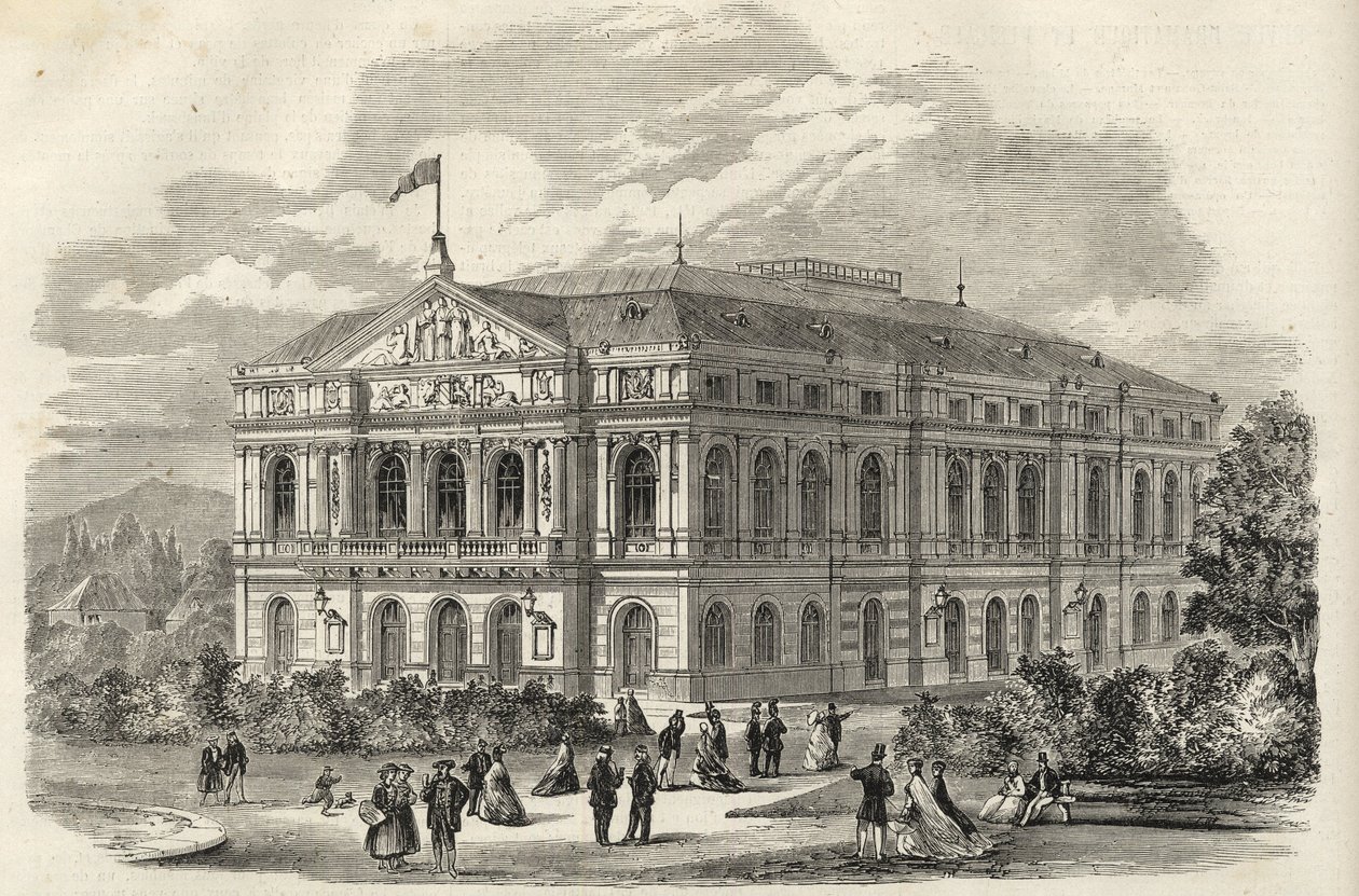 Baden Baden (Baden-Baden), Allemagne - Le Théâtre de Baden - 1867 - Unknown artist