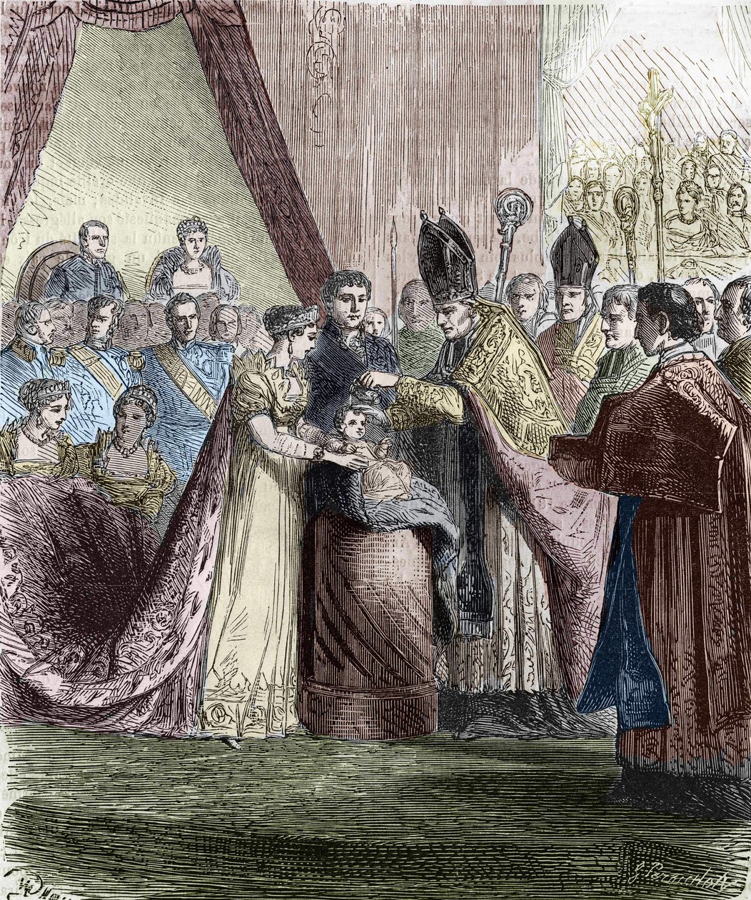 Baptême de Napoléon François Charles (Napoléon II), roi de Rome, fils de l