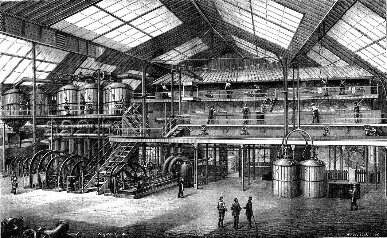 Usine de sucre de betterave (gravure - Unknown Artist