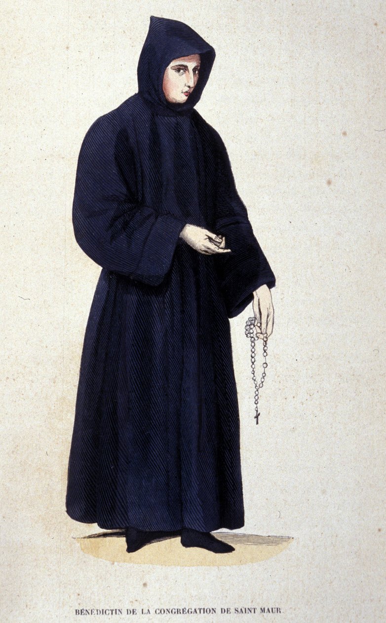 Bénédictin de la congrégation de Saint Maur (gravure d