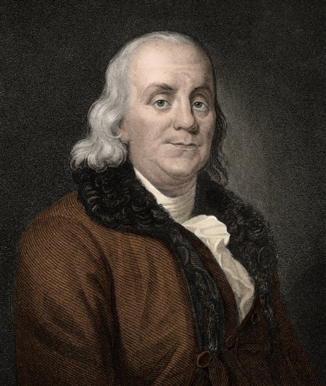 Benjamin Franklin (1706-1790) - gravure - 19ème siècle - Unknown artist