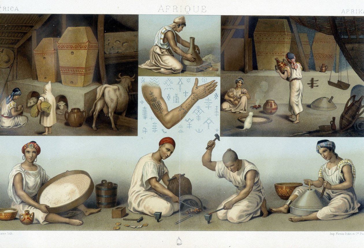Berbères Kabyles : intérieur d