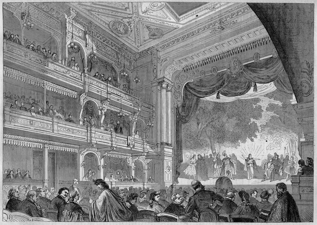 Berlin, vue de la nouvelle salle du Théâtre Wallner reconstruite en 1865. Dans « L