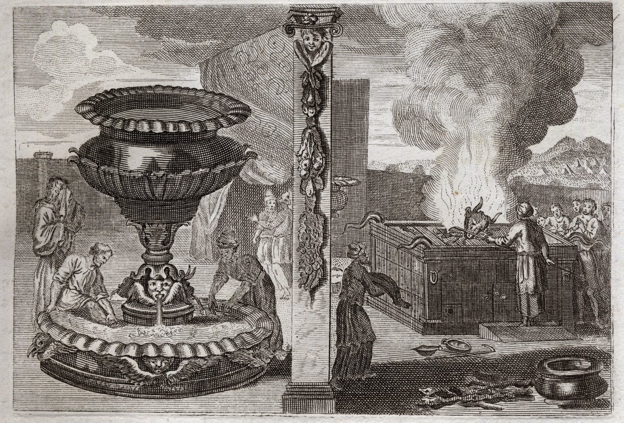 Bible de Royaumont, Ancien Testament : Autel des Parfums. La figure des deux autels, celui des parfums, et celui des holocaustes. Illustration de 1811 - Unknown artist