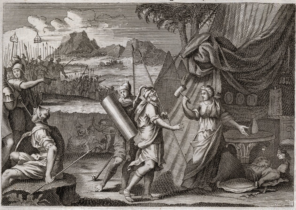 Bible de Royaumont, Ancien Testament : Mort de Sisara. Yaël (Jael) tue le chef de l