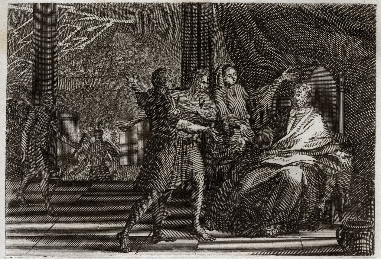 Bible de Royaumont, Ancien Testament : Les amis de Job. Job, au lieu d