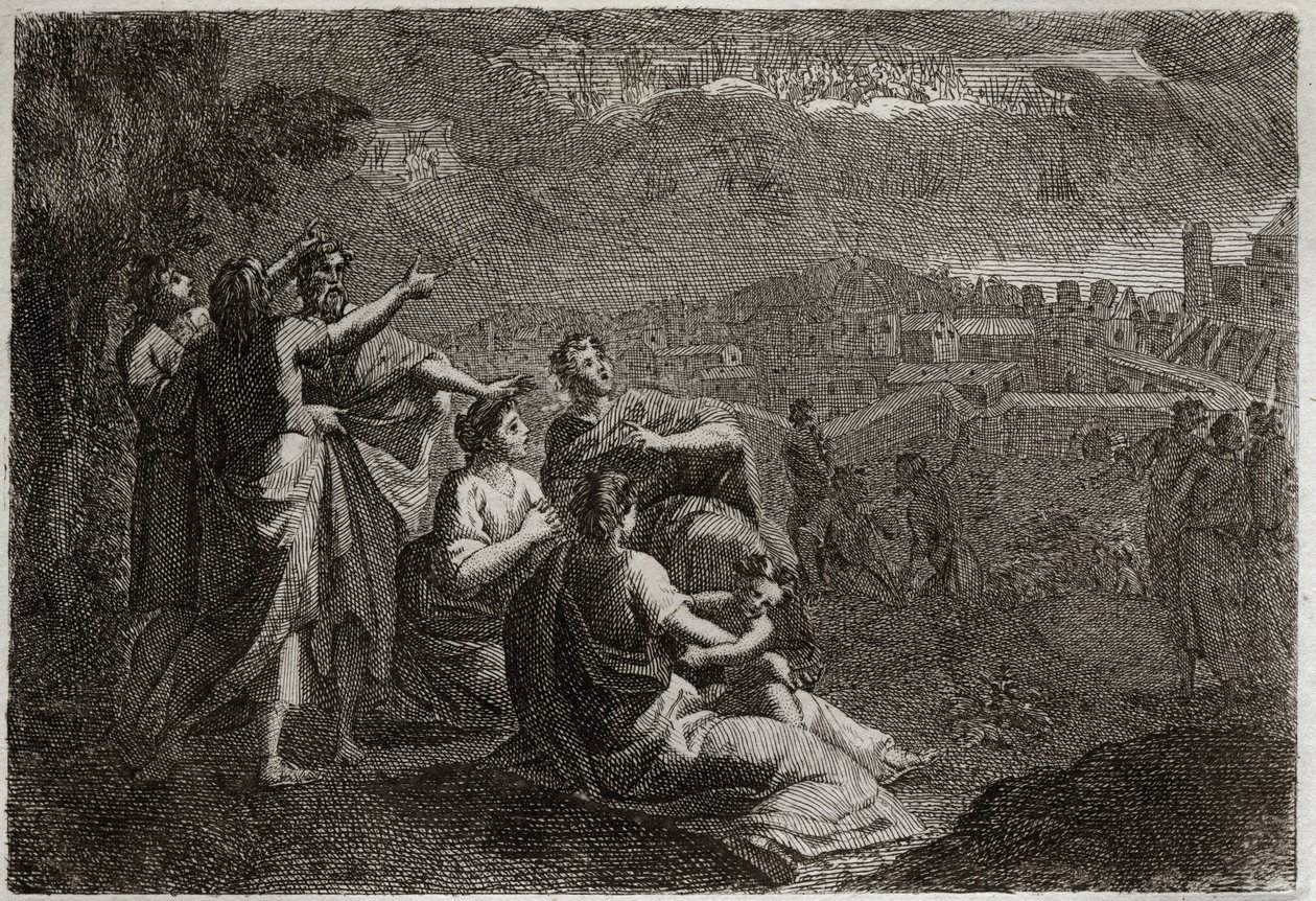 Bible de Royaumont, Ancien Testament : Prédictions sur Jérusalem. Illustration de 1811. - Unknown artist