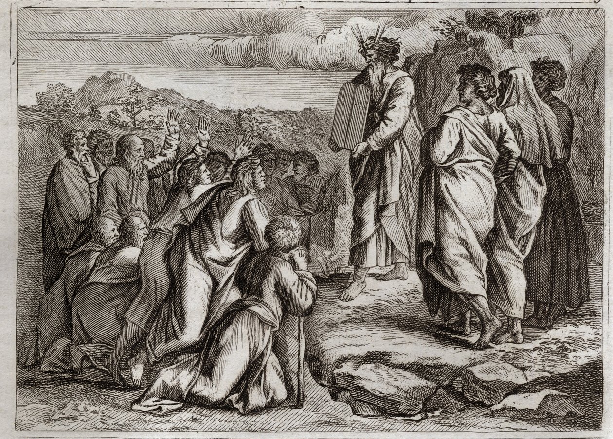 Bible de Royaumont, Ancien Testament : Deuxièmes Tables de la Loi. Dieu donne à Moïse d