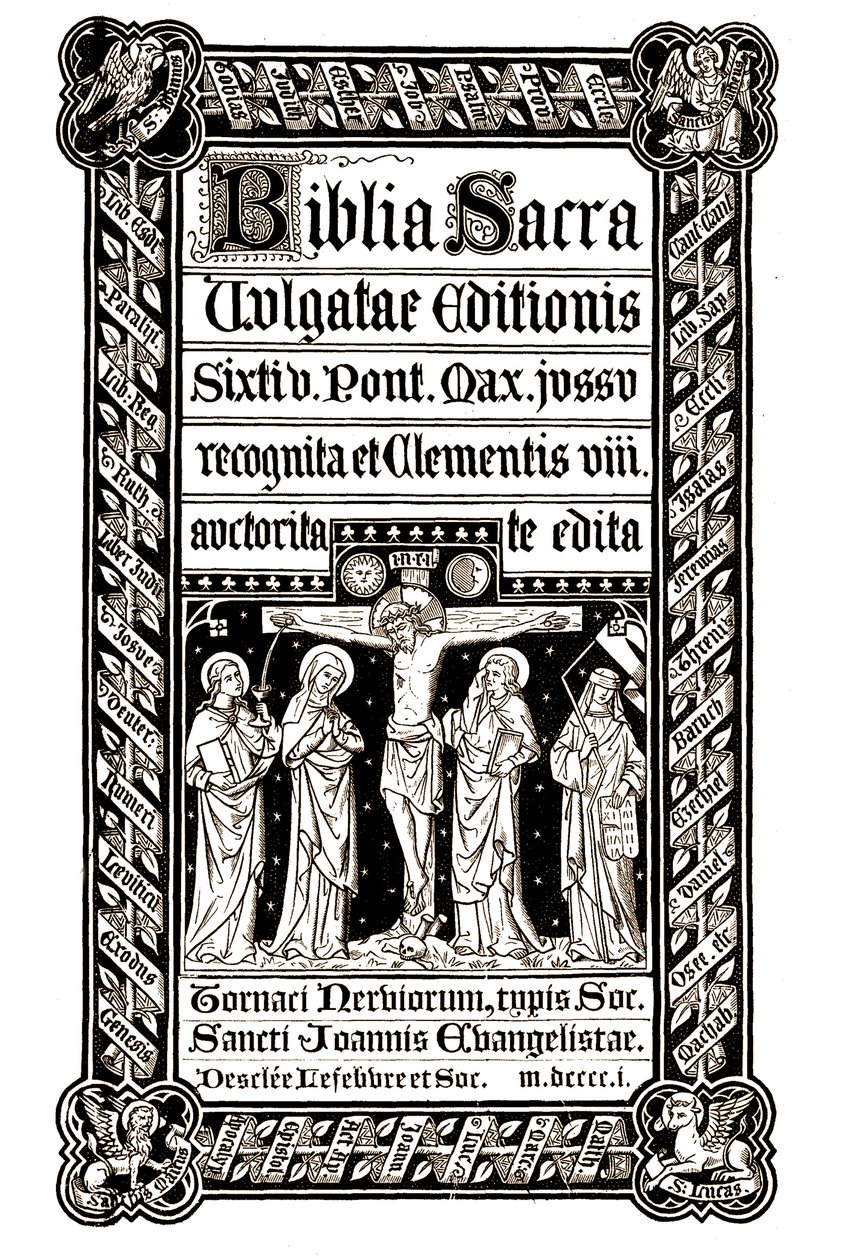 Biblia Sacra, Vulgatae Editionis, Sixit V. Pont. Max. Jussu recognita ed ed Clementis VIII auctorita - Unknown artist