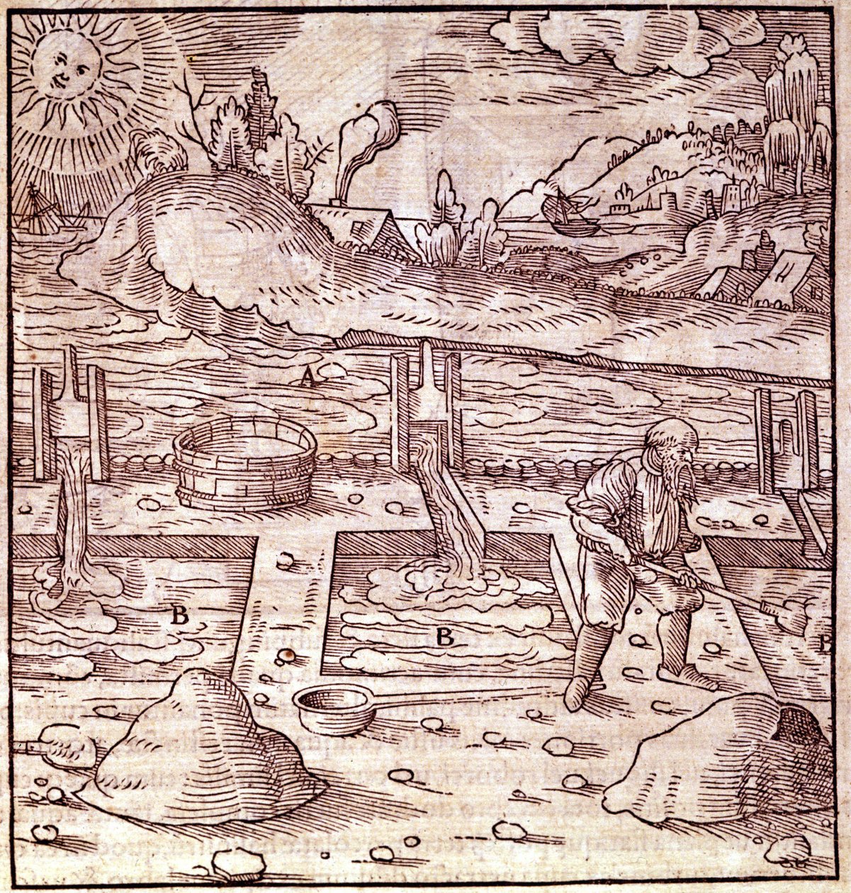Récolte de bitume. Georg Bauer Agricola, livre 