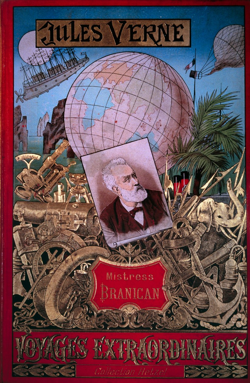 Couverture du livre « Mistress Branican » de Jules Verne dans la collection « Voyages extraordinaires » - Unknown artist