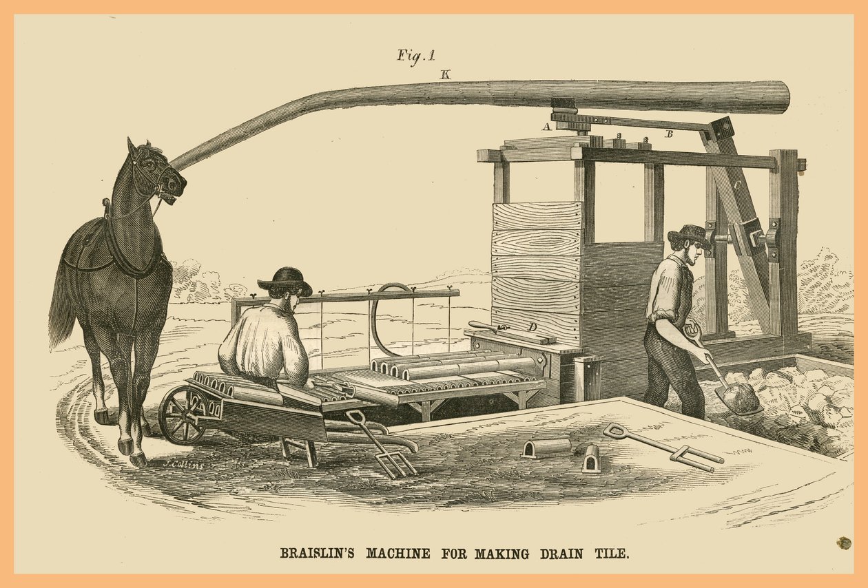 Machine Braislins pour la fabrication de carreaux de drainage - Unknown Artist