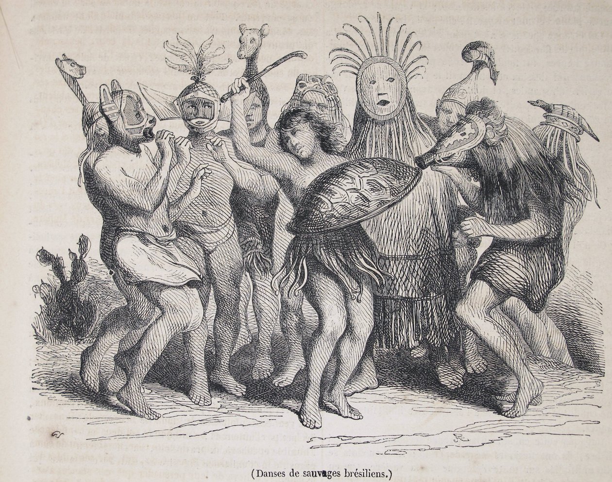 Natifs brésiliens dansant, de Le Magasin Pittoresque - Unknown artist
