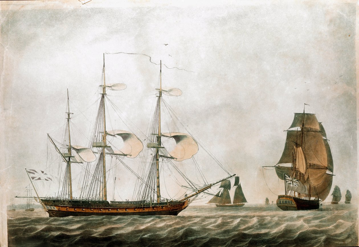 Frégate britannique au XVIIIe siècle - Unknown artist