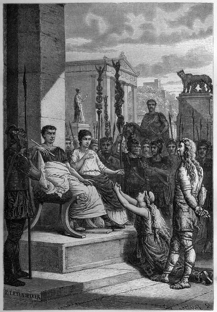 Captivité de Caratacus - Caratacus en captivité avec sa famille s