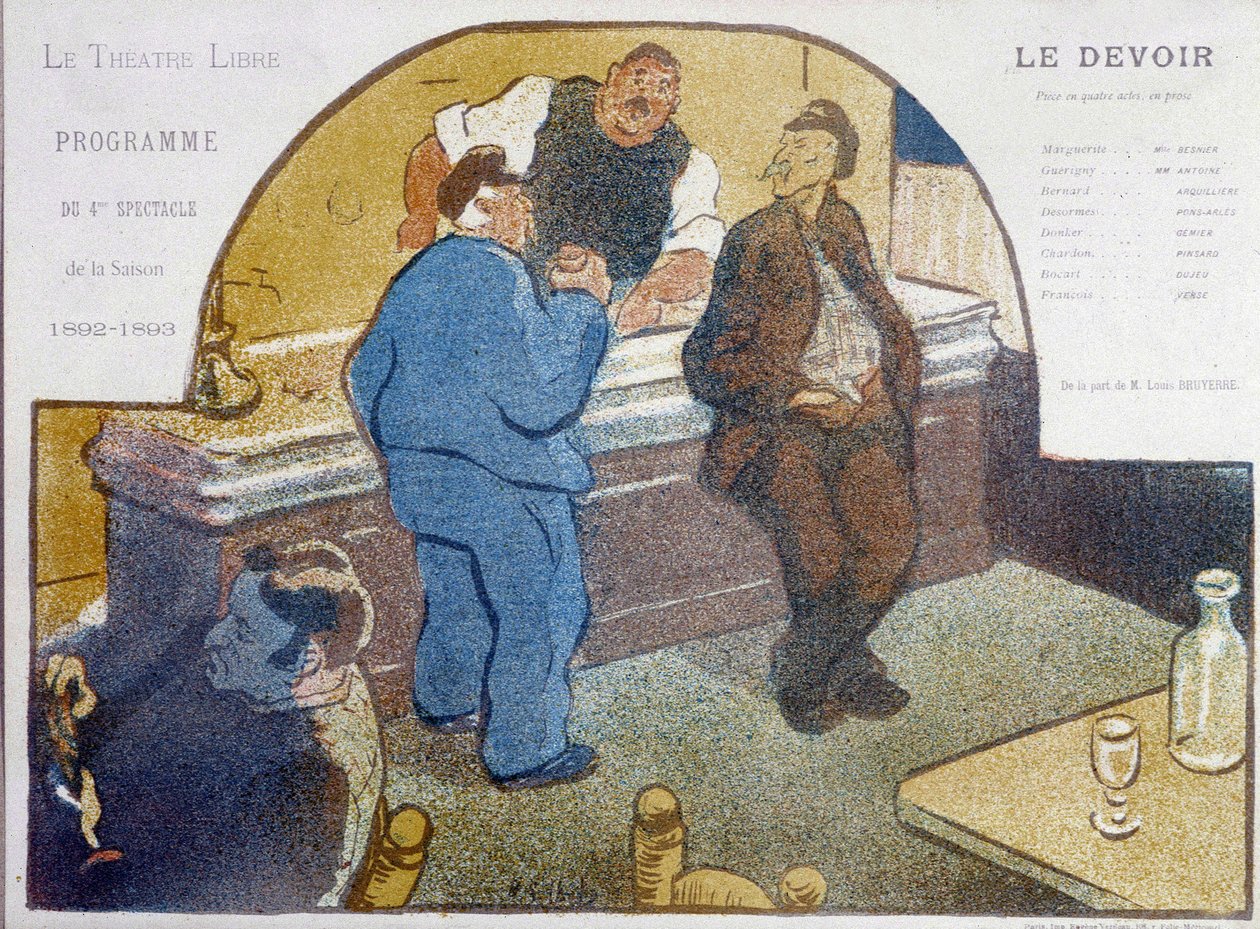 Café de Paris: zinc - dessin, fin du 19e siècle, Carnavalet. - Unknown artist