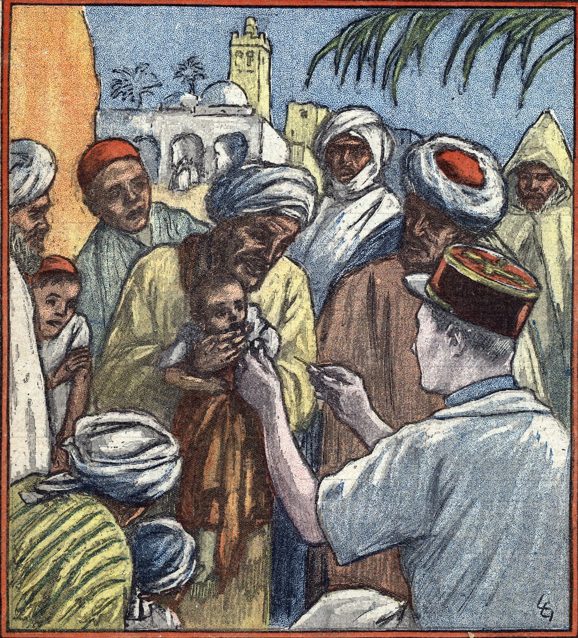 Campagne du Maroc : "Seance de vaccination par les troupes de l