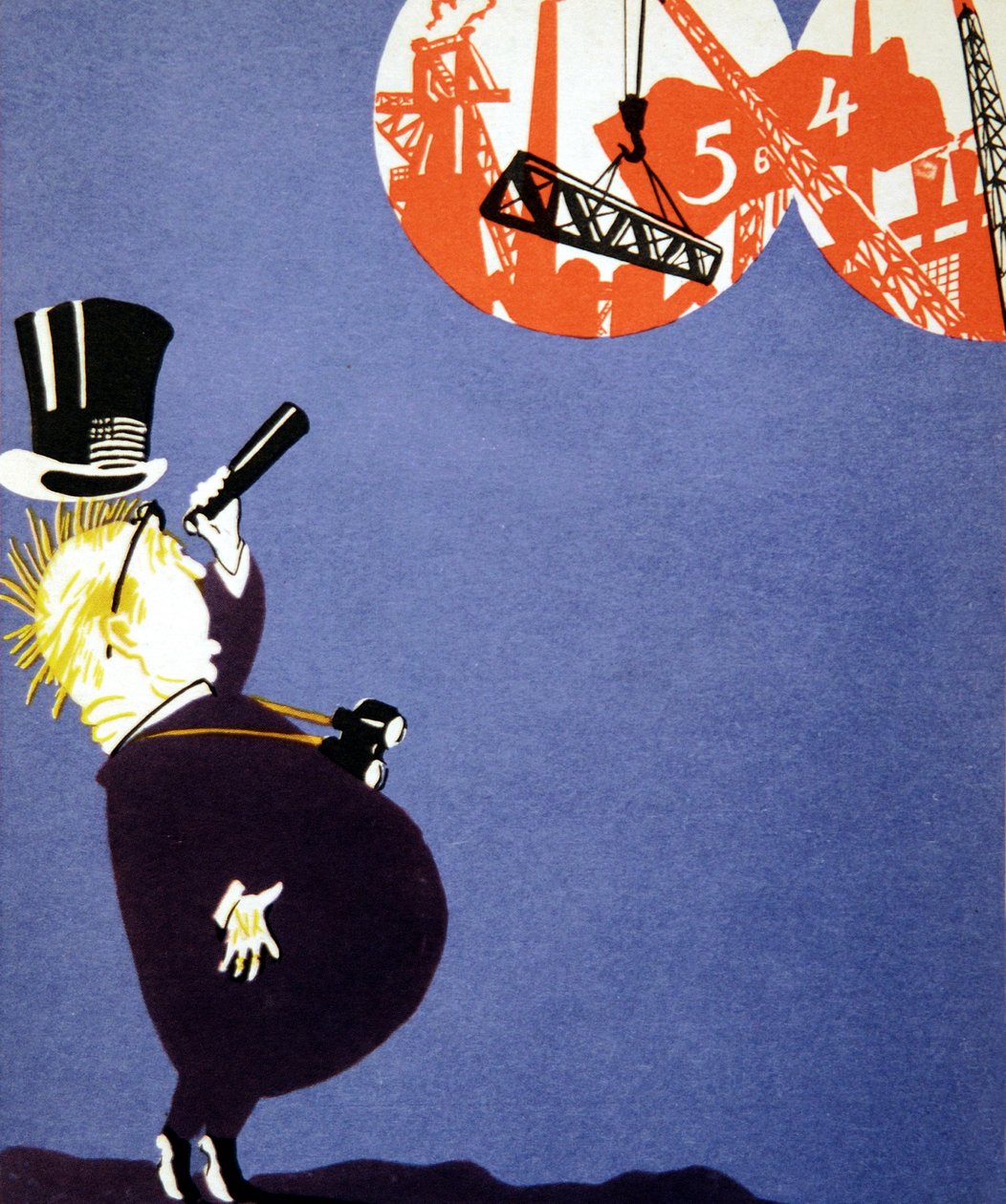 Homme capitaliste effrayé par le progrès de l