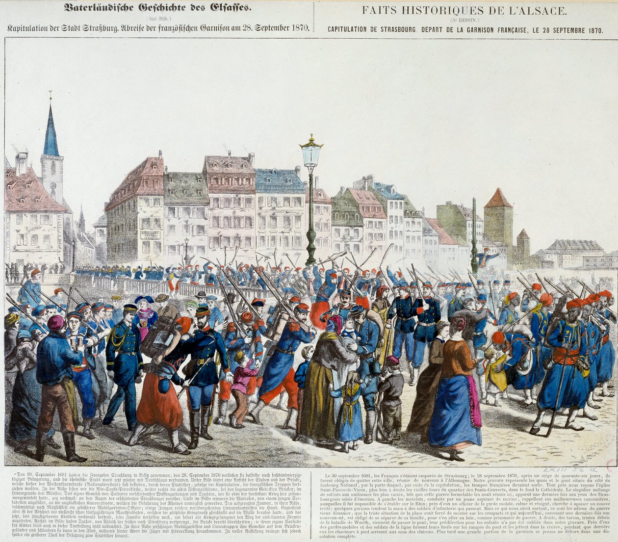 Capitulation de Strasbourg et départ de la garnison française, 28 septembre 1870 - Unknown artist