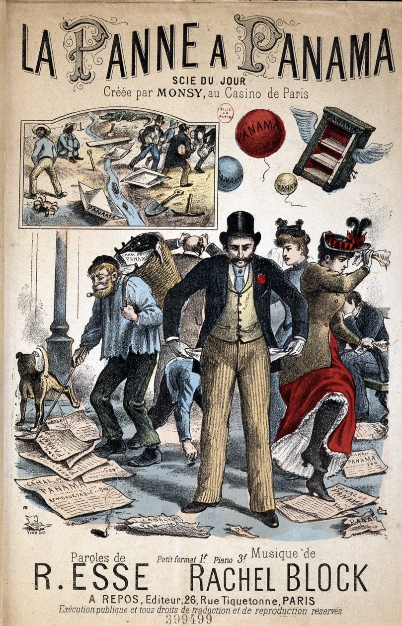 Chanson de dessin animé « La Panne à Panama », vue du jour créée par Monsy au Casino de Paris, paroles de R. Esse et musique de Rachel Block - Unknown artist